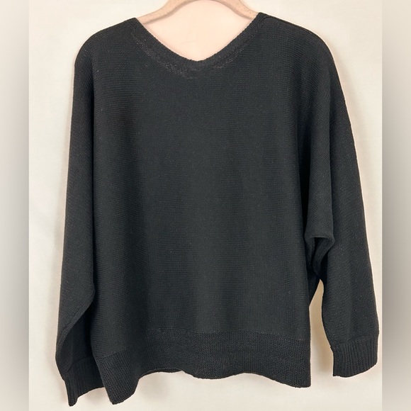 Nic & Zoe Constellation Black Onyx Sweater  Iridescent Embellishments Do… - Picture 6 of 10